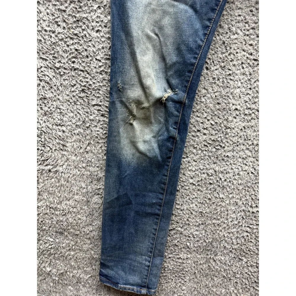 True Religion Rocco Relaxed Skinny Distressed Denim Jeans‎ Blue Mens Size 31